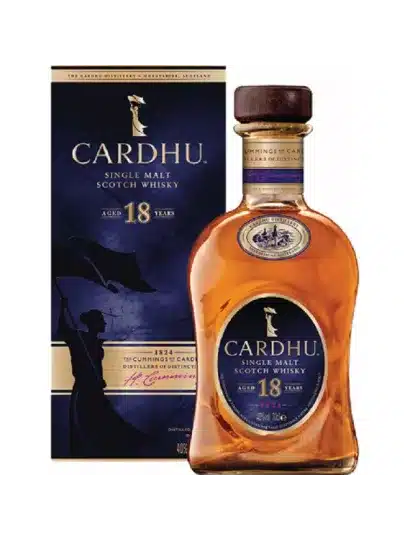 Whisky écossais Cardhu 18 ans 40% et son étui