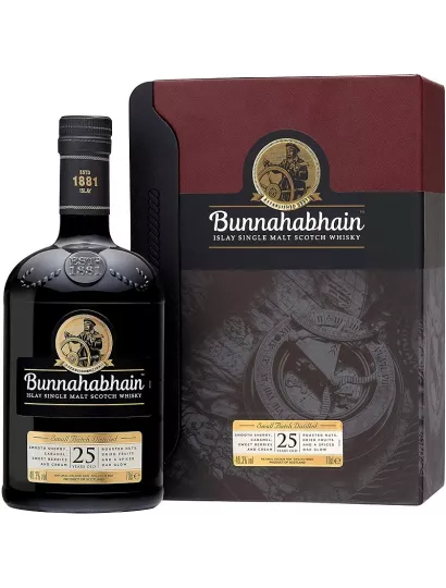 BUNNAHABHAIN 25 Ans 46.3% et son coffret bois