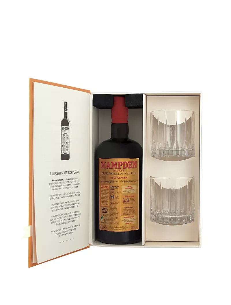 Rhum HAMPDEN HLFC Classic - Coffret 2 Verres 60% - MonWhisky
