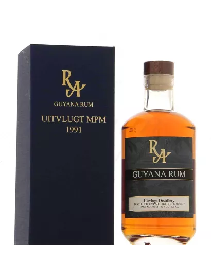 Rum Artesanal Guyana Uitvlugt 1991 30 ans 61,7%