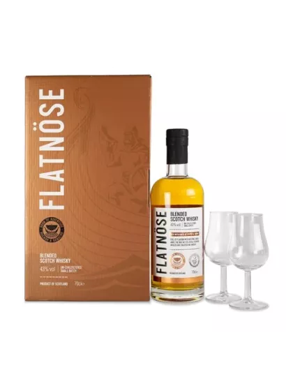FLATNÖSE Blended Whisky - 2 glasses box 43%