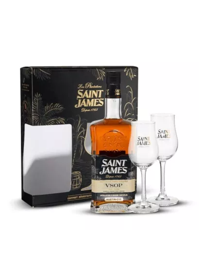 SAINT JAMES VSOP 43% - Coffret 2 verres