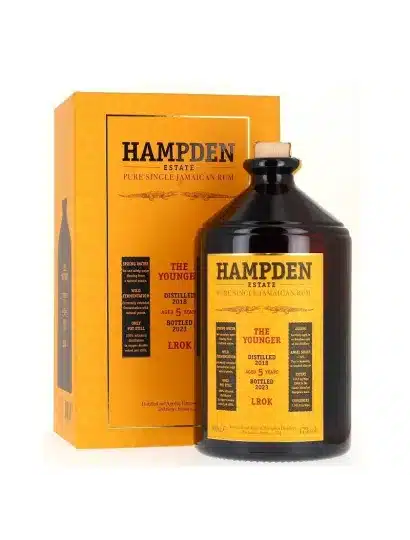 HAMPDEN 5 ans 2018 LROK The Younger 47% en coffret + une pipette.