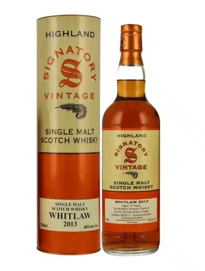 Whisky WHITLAW 10 ANS 2013 PX & OLOROSO SIGNATORY VINTAGE
